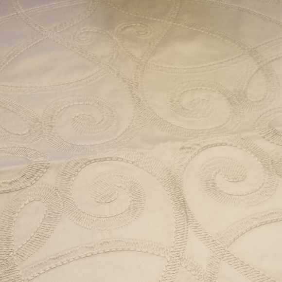 FRETTE Lux embroidered Euro pillow sham champagne tan - Picture 8 of 11